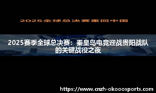 2025赛季全球总决赛：秦皇岛电竞迎战贵阳战队的关键战役之夜